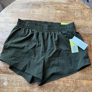 Olive Green Women's Running Shorts NWT